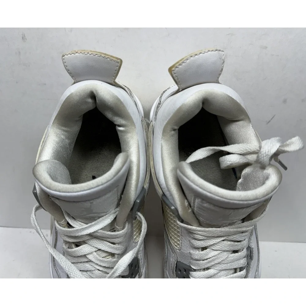 Nike Air Jordan 4 2017 Pure Money 408452-100 White Shoes Size 7Y / Womens 8.5